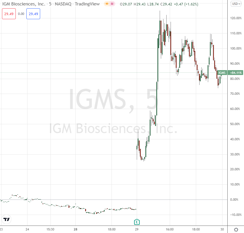 IGMS Most volatile stock 4