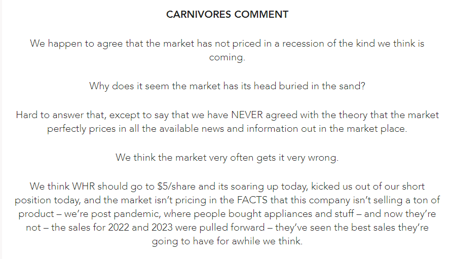 Screenshot from Carnivore Trading's official emails